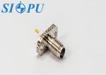 SSMA Female Microstrip RF Coaxial Connectors Two Hole Flange Mounted
