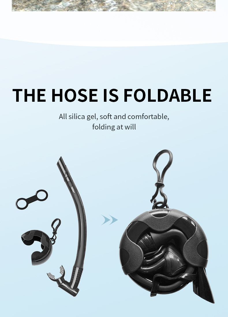 Portable Dive Gear Kit Full Silicone Scuba Free Diving Adult Snorkel Mask
