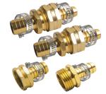 1/2" Brass Garden Hose Repair Connector , Mender Male Female Connector
