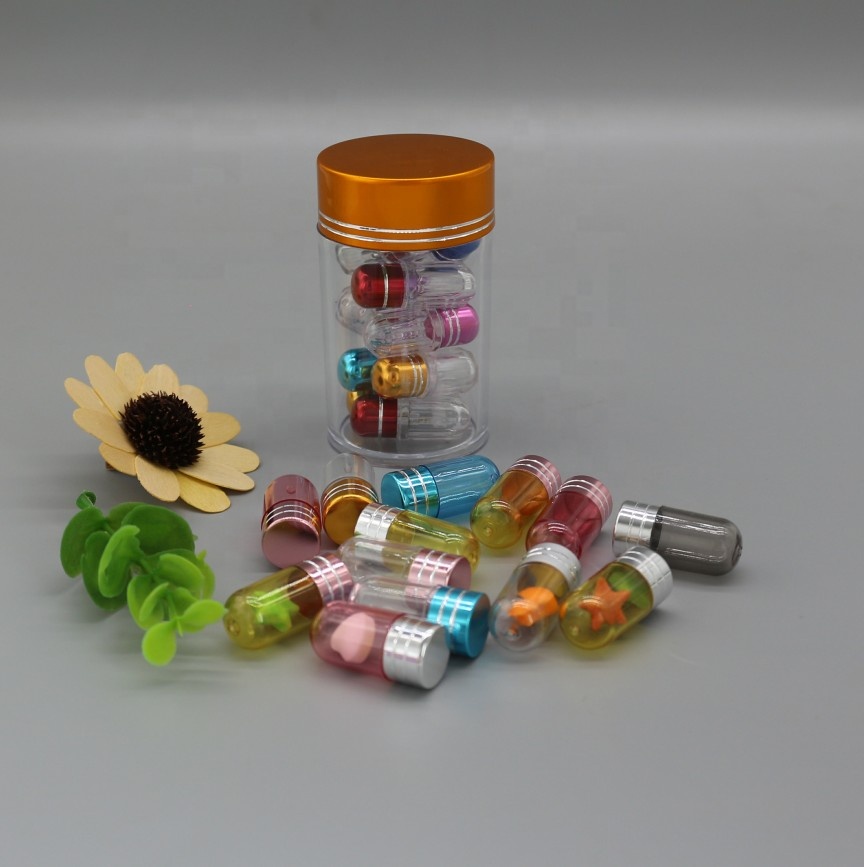 Blue Mini Empty Plastic Pill Capsules 16mm With Blisters