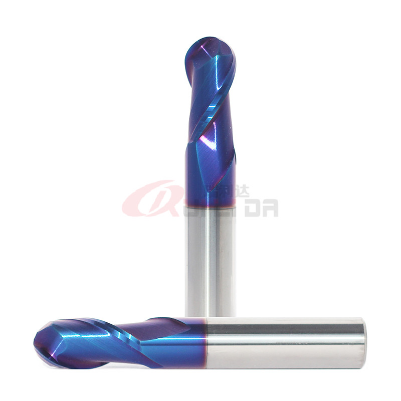 Long Carbide Ball Nose End Mill HRC65 12mm 1/2 Inch 2 Flutes For Die Steel