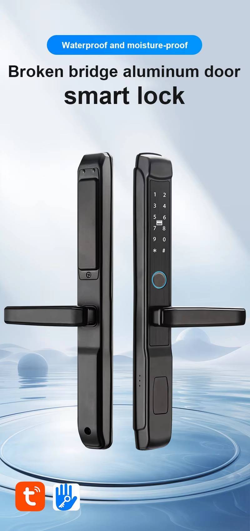 Aluminum Thermal Break Door Lock with Intelligent Fingerprint Unlocking