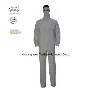 Quality White High Vis Yellow Two Tone Fire Retardant Suit EN11612 Standard wholesale