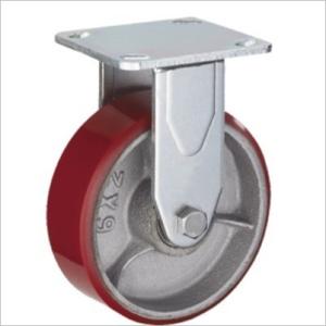 Quality heavy duty PU cast iron casters 4 inch wholesale