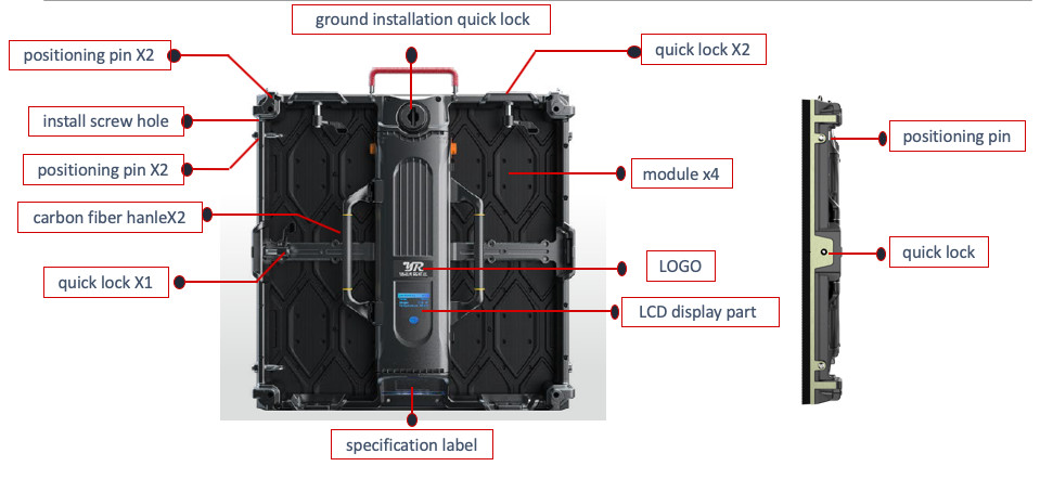 Indoor P3.91 Rental LED Display Screen 500*1000mm Aluminum Cabinet