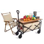 Steel Frame Folding Wagon Cart Compact Foldable Wagon For Camping Creative