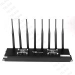 8 Antenna Desktop Gps Signal Blocker , Durable Alluminum Alloy Gsm Gps Jammer