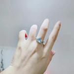 3.5G 925 Sterling Silver Wedding Rings With Diamonds Zircon