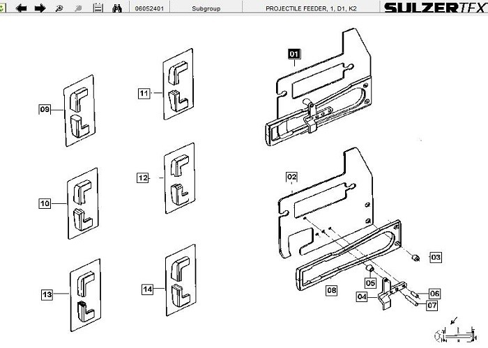 P7150 Sulzer Projectile Looms Spare Parts ISO9001