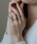 Fashion Unisex Rolling Rings Domed Diamond Band Wide Gold Plated Sterling Silver