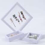 Plain White PE Membrane Suspension Box Plastic Floating Jewelry Case Transparent