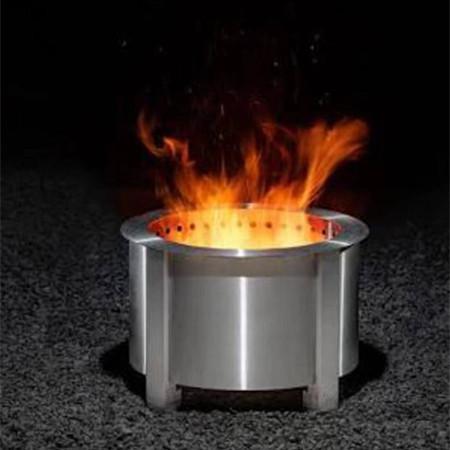 304 14 Inch Stainless Steel Outdoor Smokeless Fire Pit 19.5 Inch Portable