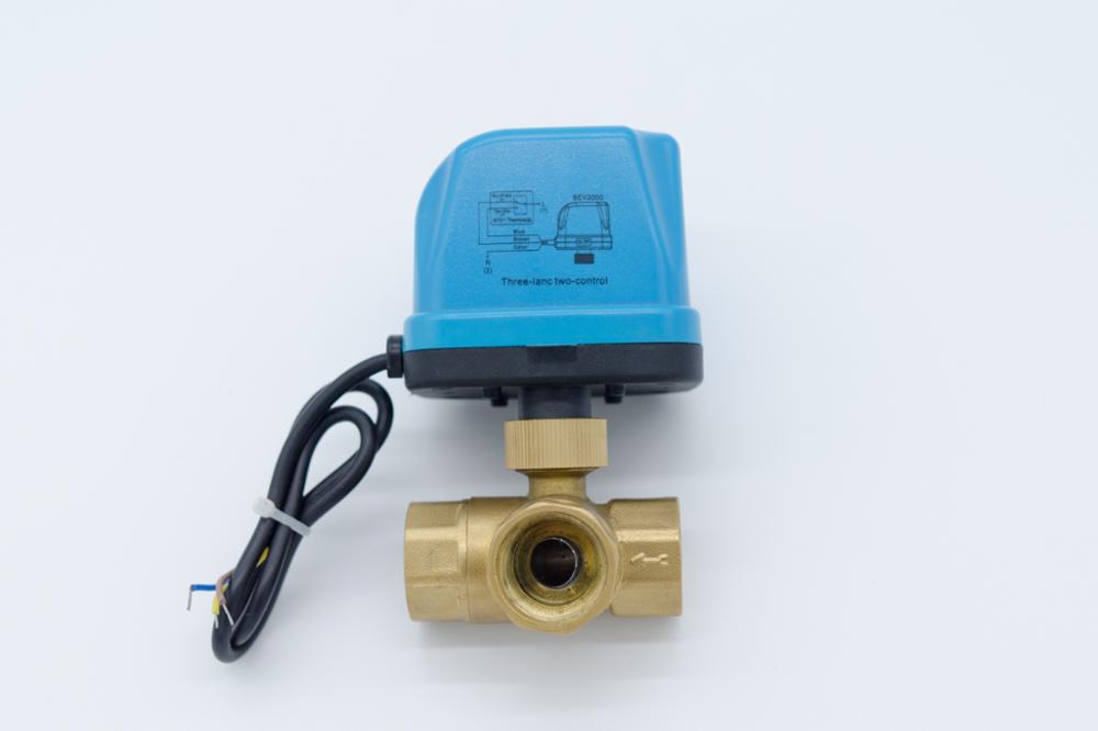Compact Fan Cooled Motorized Ball Valve DN15 High Precision