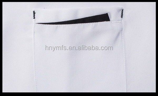 Short Sleeve Chef Uniform Tops Woman Man Cotton Fabric Breathable