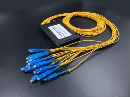1 * 16 Way FTTH Fiber Optic PLC Splitter ABS Box Package For Test Equipment