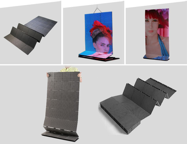 High Definition Commercial Advertising LED Display With 3.9mm Pixel Pitch , 180 ° Folding Angle