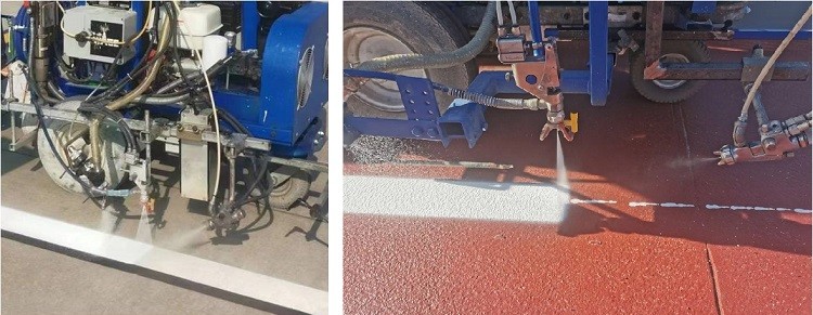 MMA Two Component Quickly Drying Spraying Pavement Road Line Marking Machine
