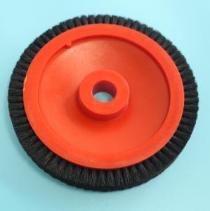 Quality Red Body Stenter Machine Parts Monforts Small Type Brush Wheel Black Hair wholesale