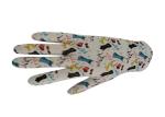 Flower Printed Cotton Cosmetic Gloves Protecting Fingertip From Drying