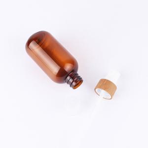 Quality Natural environmental bamboo glass bottle cosmetic with bamboo lid and jar packaging TZ-44Q wholesale