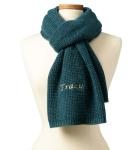 Women ' S 100 % Cashmere Knitted Neck Scarf Soft Waffle Stitch 7GG Gauge