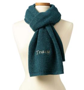 Quality Women ' S 100 % Cashmere Knitted Neck Scarf Soft Waffle Stitch 7GG Gauge wholesale