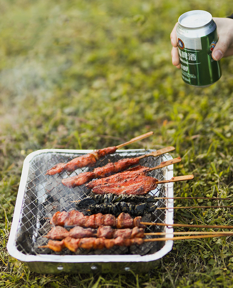 Aluminum Charcoal Grill Camping Outdoor Instant Barbeque Disposable BBQ Grill