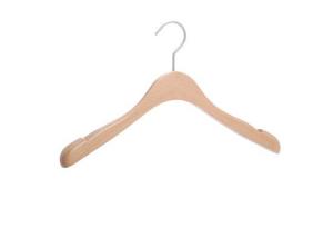 Quality Beech Solid Wooden Garment Display Hangers Anti - Slip For Retial Clothing Store wholesale