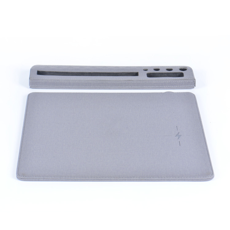 New Design Mouse Pad With 4 In 1 Function Mouse Pad Cellphone Holder Pen Slot Wireless Charger Mouse Mat