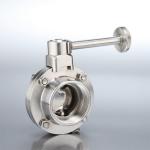 Threaded Butterfly Stainless Steel Sanitary Valves Manual Welded 3A
