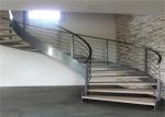 Residential Stainless Steel Metal Spiral Staircase Indoor Usage Easy Assemblying