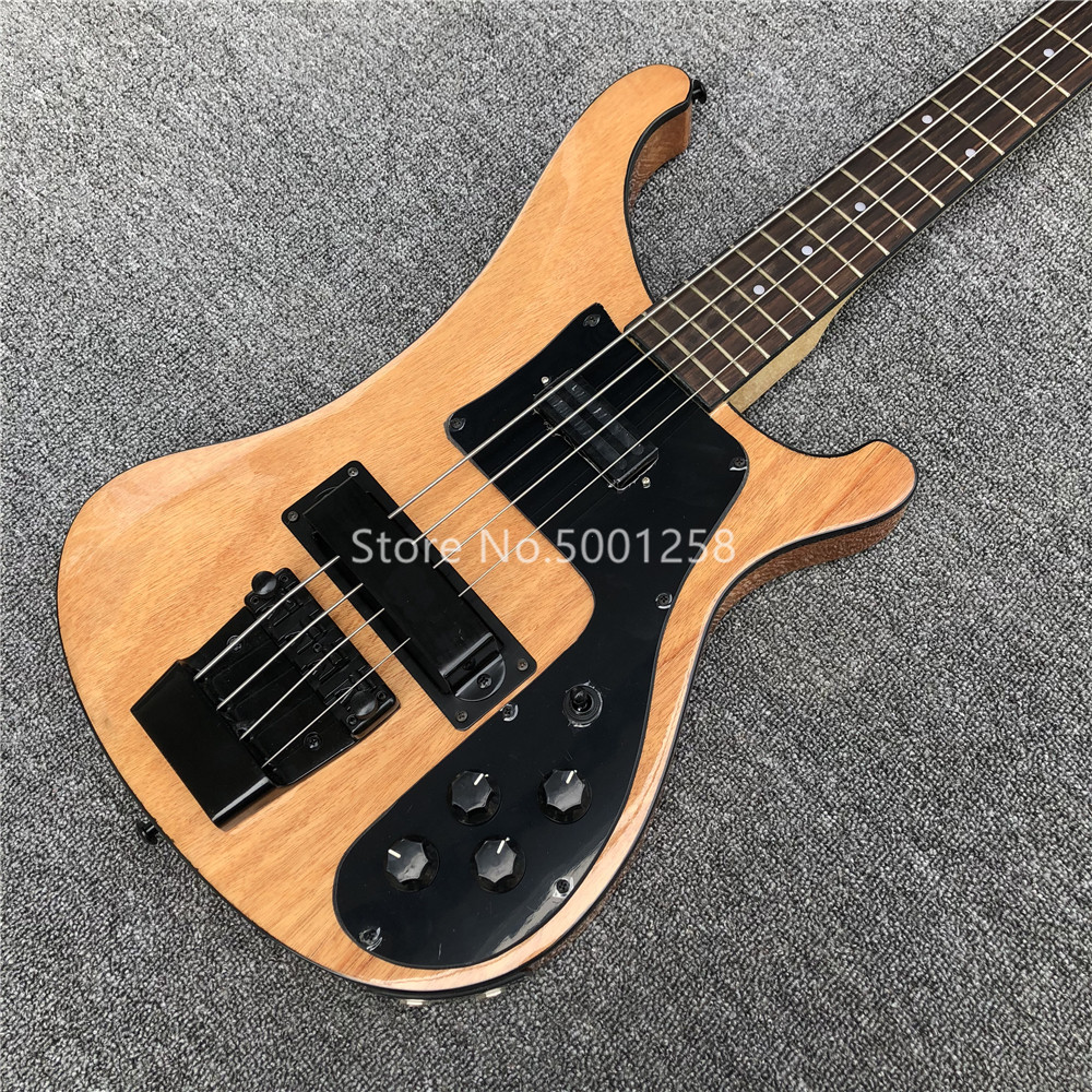 Natural 4003 rickenback 4 string Bass Guitar,Quality assurance,Black hardware Ricken Electric Bass,free shipping