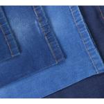 Indigo Printed Organic Denim Fabric 98% Cotton 2% Spandex For Garment