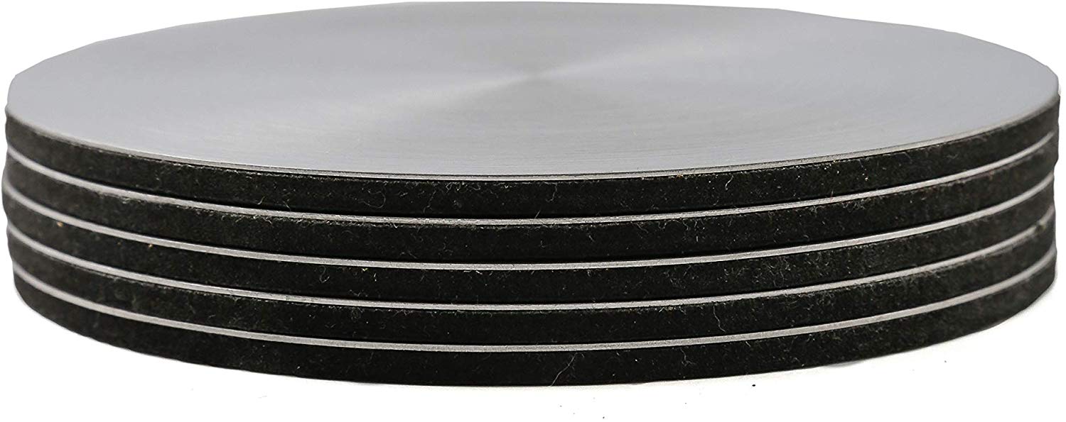 Modern Stainless Steel Round Coasters for for hot or cold drinks