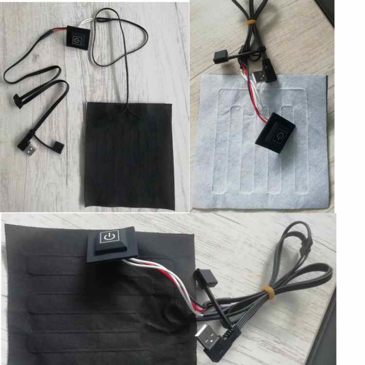 Custom Clothes Heating Pad 14x14cm Far Infrared Heat Sheet 5V With Switch