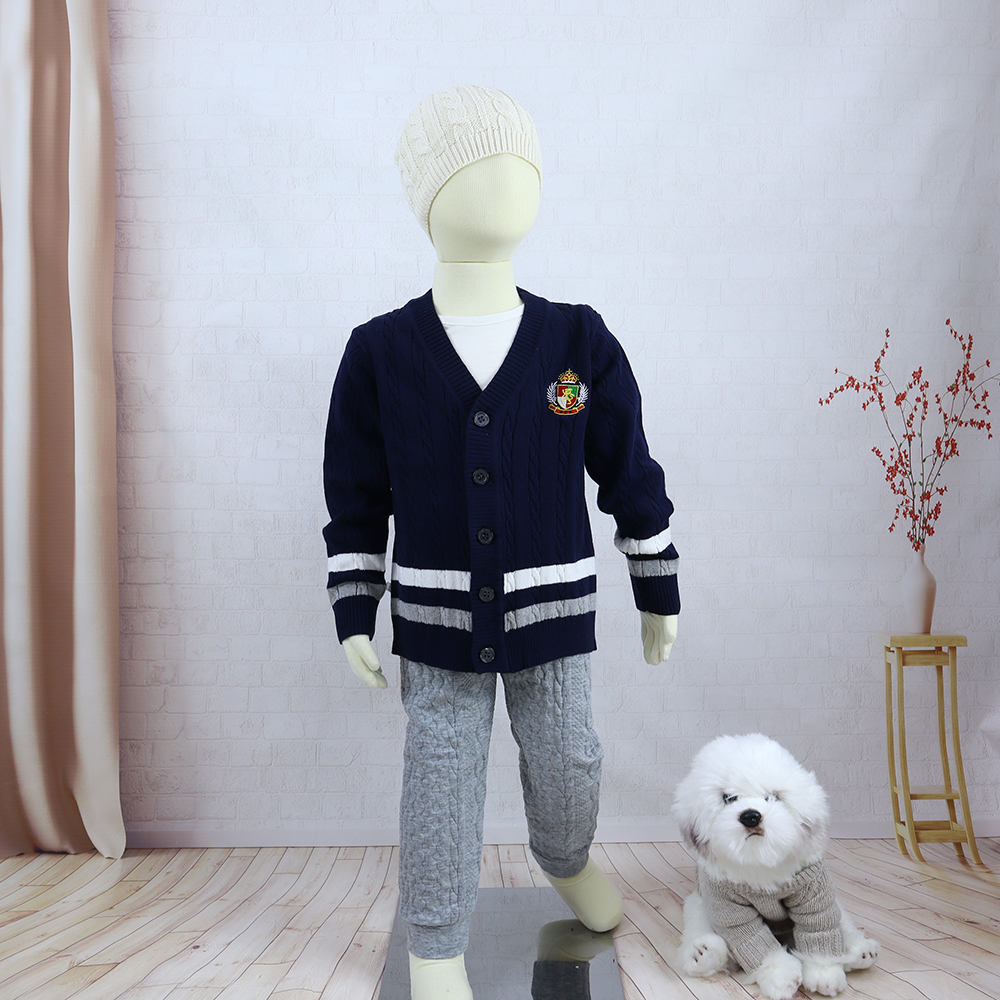 In Stock 90-150 Size Old Fall Winter Kids Toddler Cardigans Baby Boys Buttons Knit Coat Toddler Sweaters