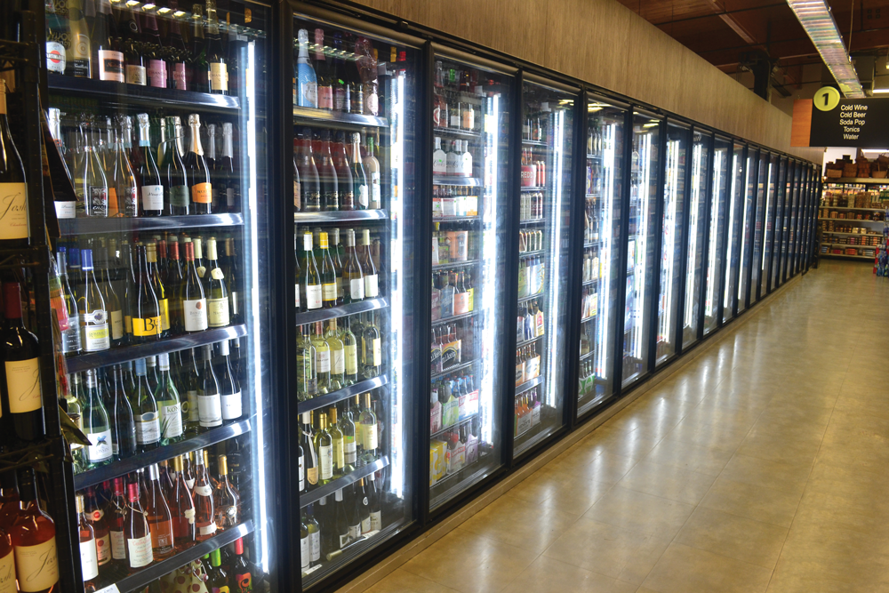 Gas Station Glass Door Walk In Cooler For Drinks
