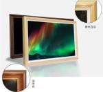 Wall 43" inch Wooden frame NFT screen 4K display for video photo multimedia loop