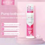 Press Pump Toothpaste Cherry Blossom Flavor for Adults Teeth Whitening and Oral