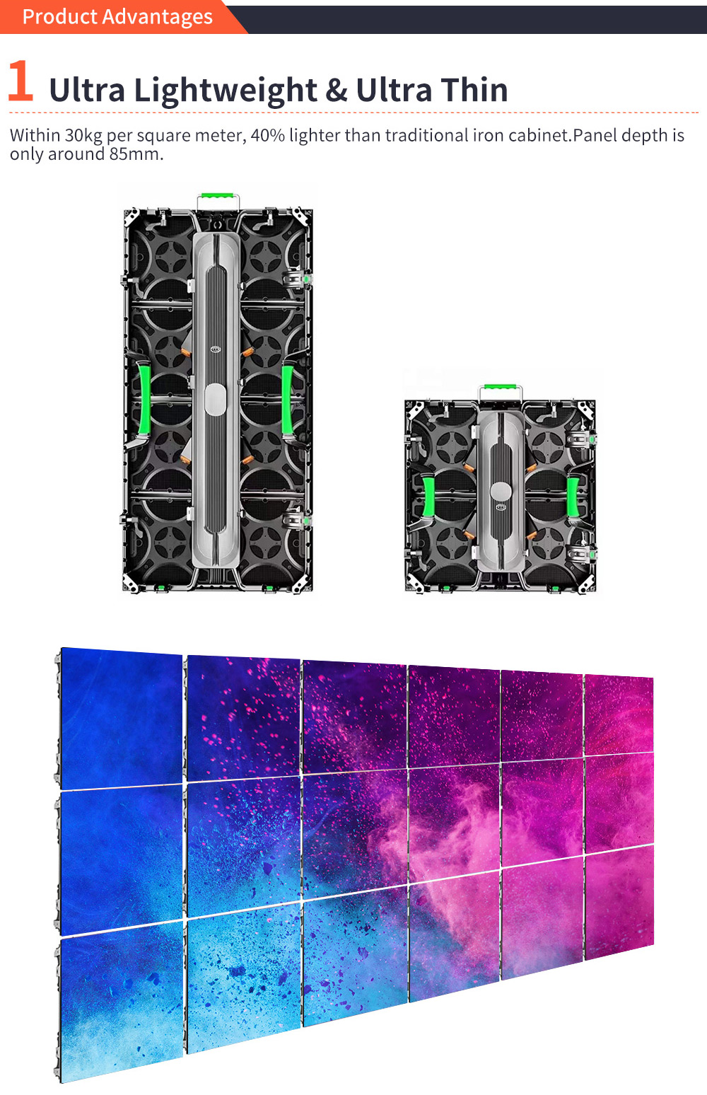 500x500mm 500x1000mm Outdoor Led Screen Hire P2.604 P2.976 P3.91 P4.81 2