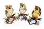 Owl enamel bird jeweled trinket box Metal Owl Bird Trinket Box for gift