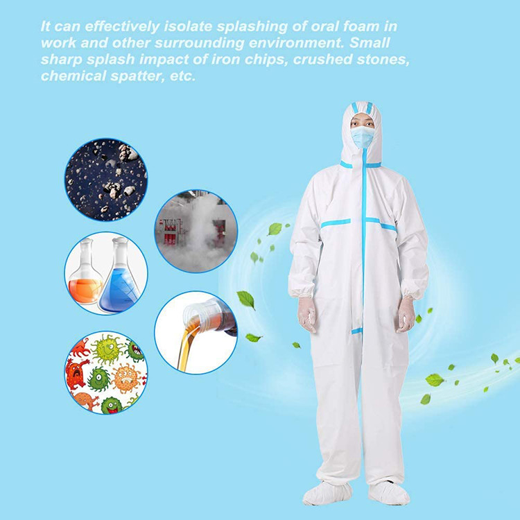 High Efficiency Disposable Protective Clothing / Disposable Coverall Suit