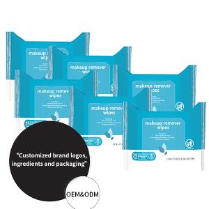 Quality Non Comedogenic Fragrance Free Makeup Removal Wipes 6 Pack of 25 Count wholesale