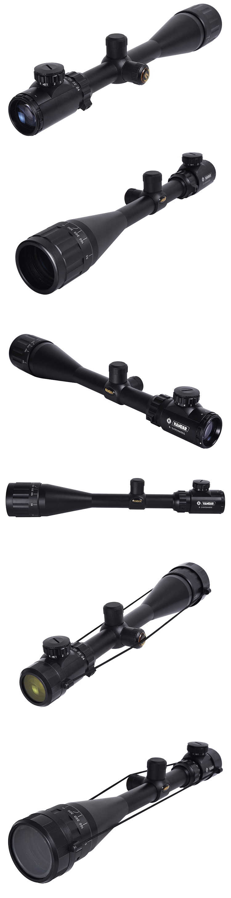 Manufacture 6-24X50 AOEG Scopes Black/Camouflage with Mounts Maximum Output Power 0