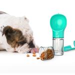 19OZ 4 In 1 Portable Dog Water Dispenser With Feeding Bowl Poop Shovel