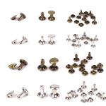 Custom Logo Double Cap Rivet for Bags Stainless Steel Brass Plastic Copper