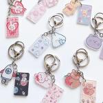 Silver Gold Enamel Custom Key Chain Health Positive Reminder Hard Enamel