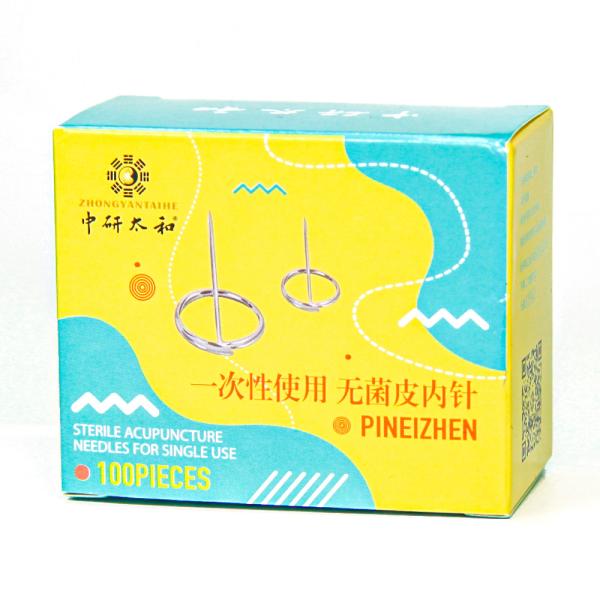 Dialysis Packaging Beauty Ear Acupuncture Needles With Stainless Steel Silver