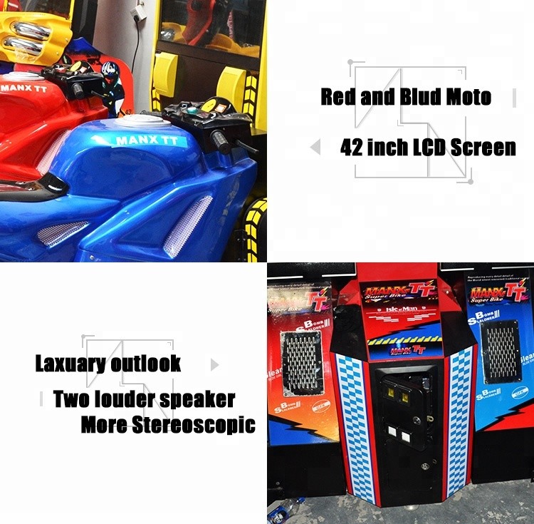 Manx Tt Twin Motor Bike Gaming Machine For Game Center Initial D Stage 3
