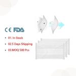 Superfine Fiber Material Disposable Medical Mask , 3 Ply Non Woven Face Mask CE